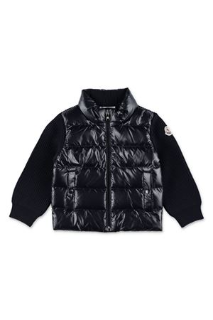 felpa in cotone blu MONCLER KIDS | J29519B00003M1131742